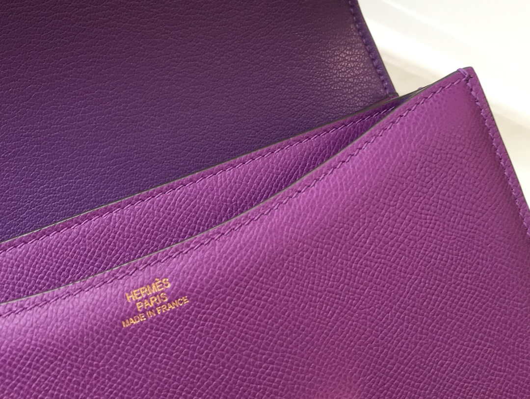 Hermes Constance Cross Body Bag Epsom Leather Gold H28404 - 18CM - View 6