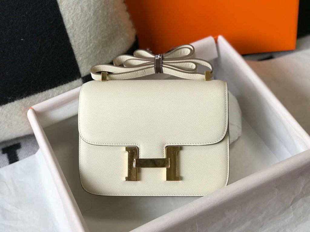 Hermes Constance Cross Body Bag Epsom Leather Gold H28405