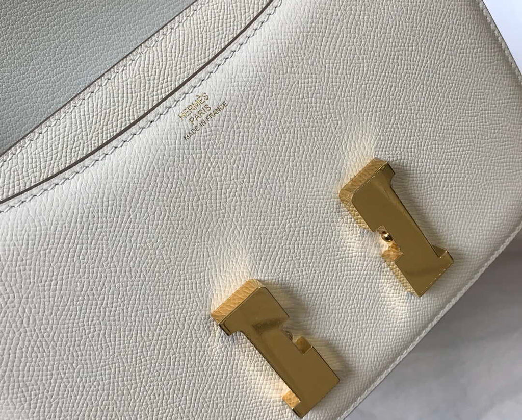 Hermes Constance Cross Body Bag Epsom Leather Gold H28405