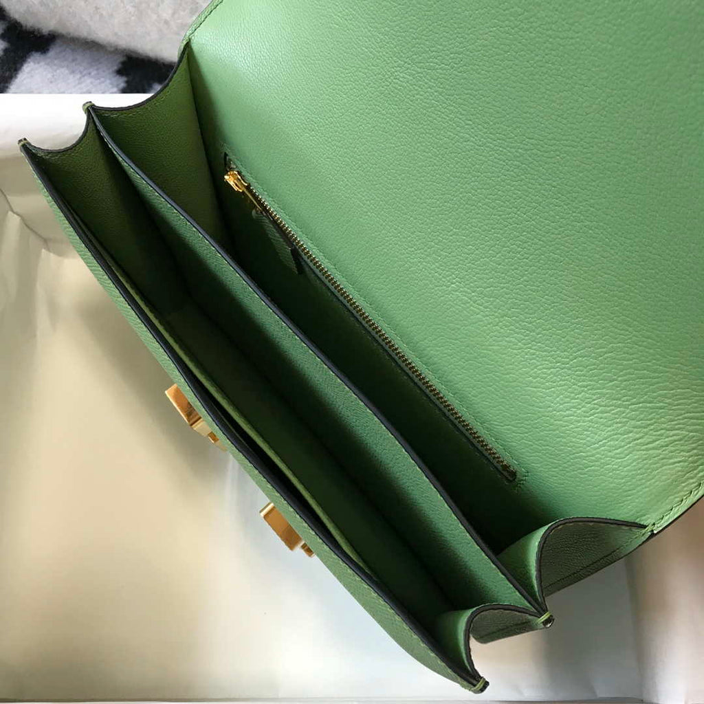 Hermes Constance Cross Body Bag Epsom Leather Gold H28406