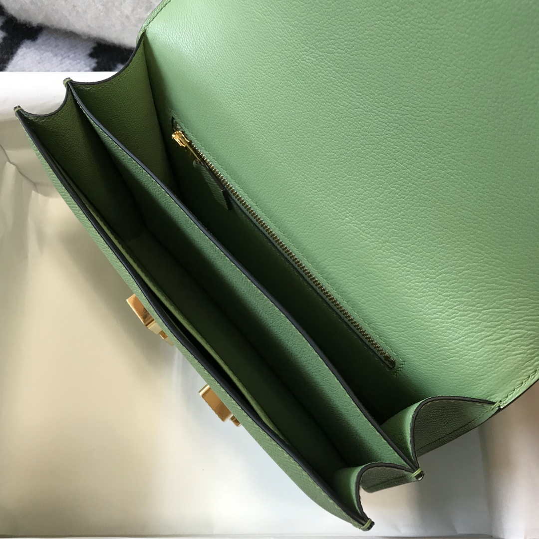 Hermes Constance Cross Body Bag Epsom Leather Gold H28406