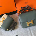 Hermes Constance Cross Body Bag Epsom Leather Gold H28407 - 18CM - View 1