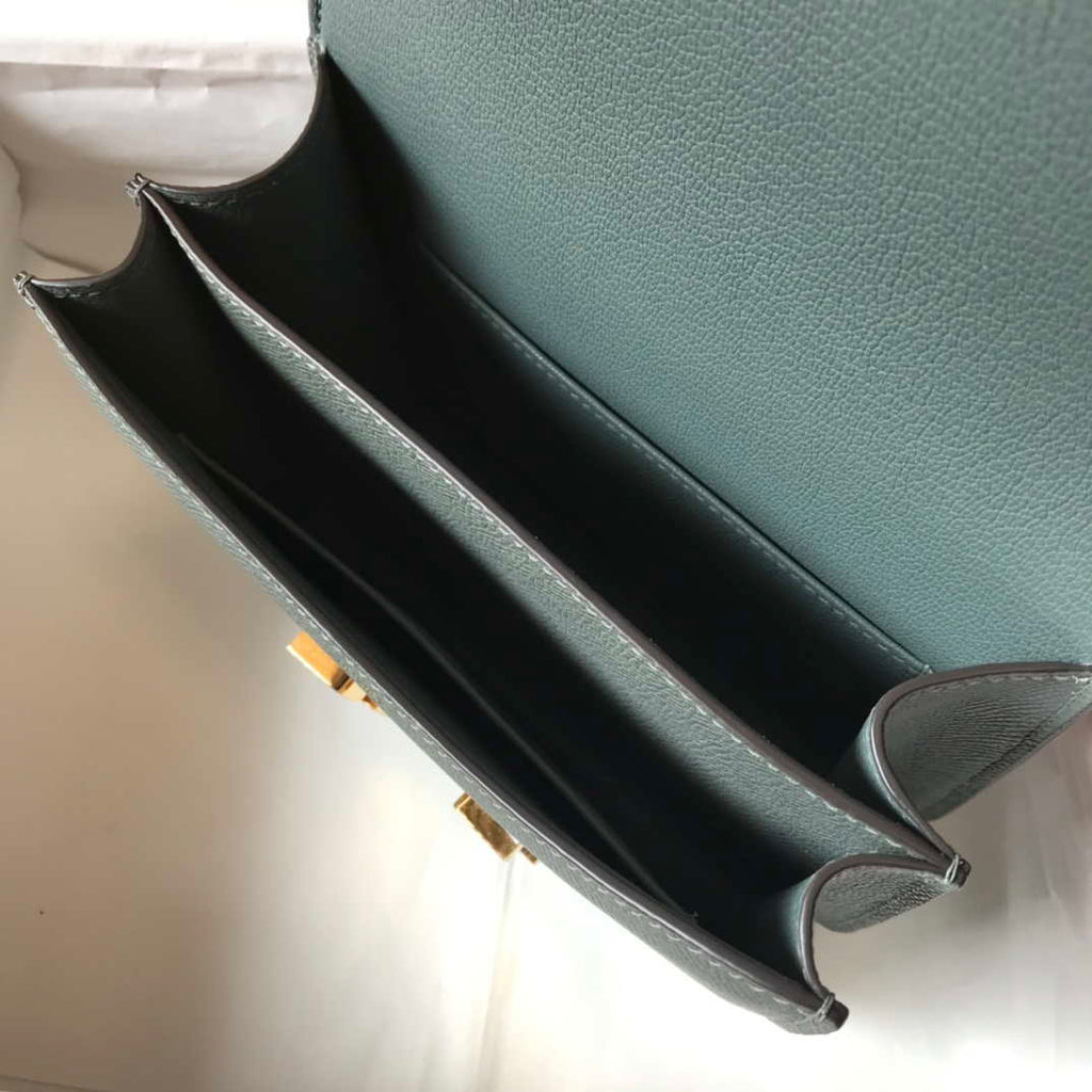 Hermes Constance Cross Body Bag Epsom Leather Gold H28407