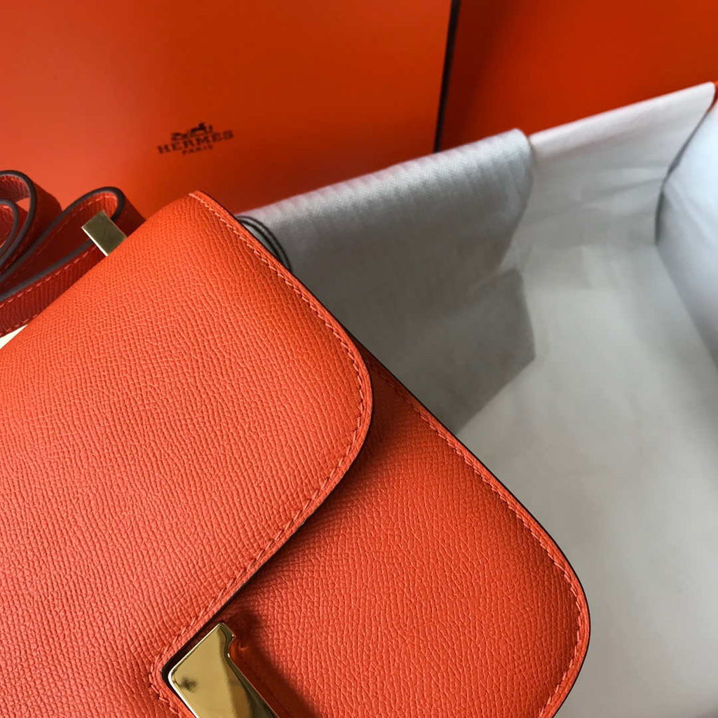 Hermes Constance Cross Body Bag Epsom Leather Gold H28409