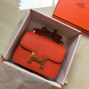 Hermes Constance Cross Body Bag Epsom Leather Gold H28409 - 18CM - View 4