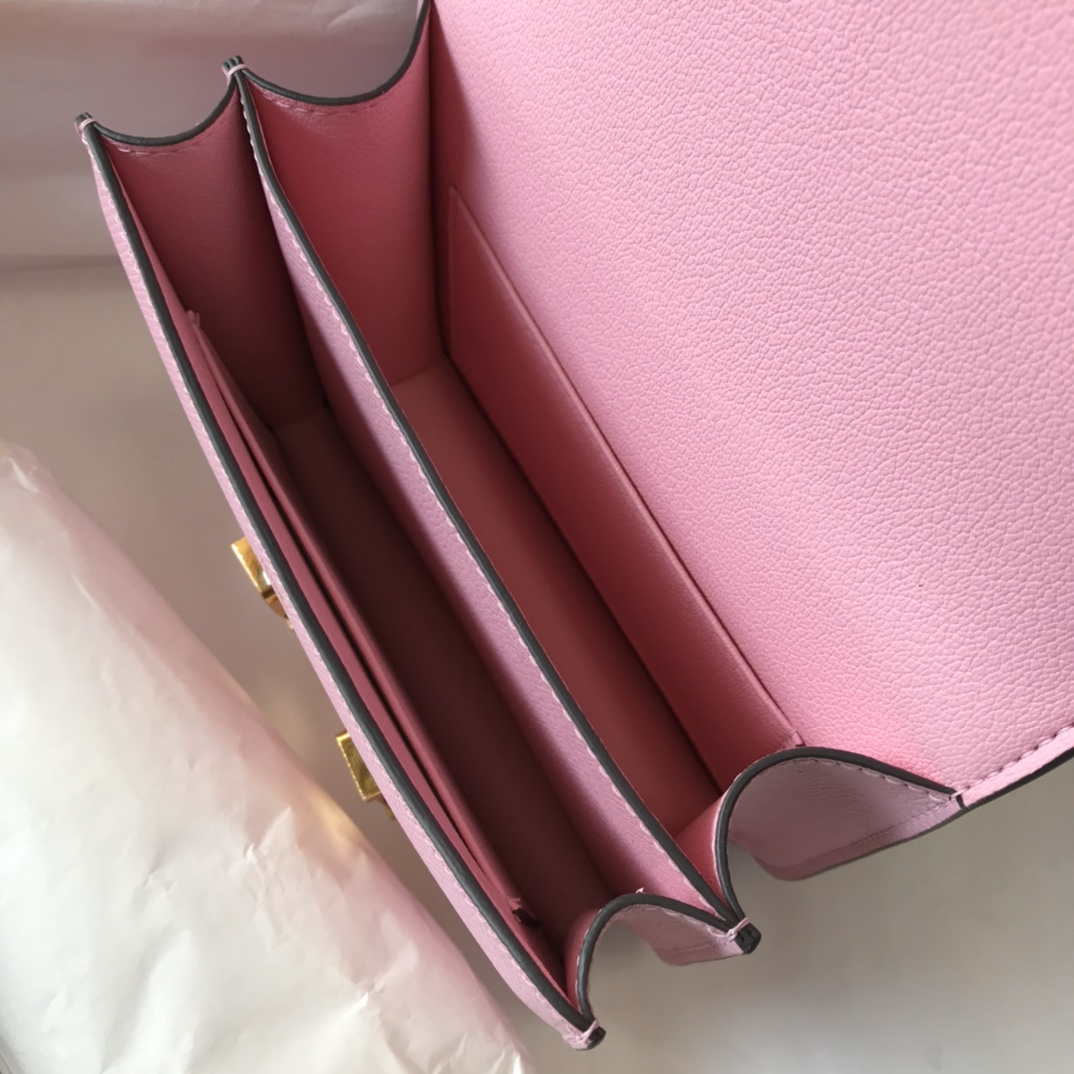 Hermes Constance Cross Body Bag Epsom Leather Gold H28410