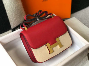 Hermes Constance Cross Body Bag Epsom Leather Gold H28411 - 18CM - View 1