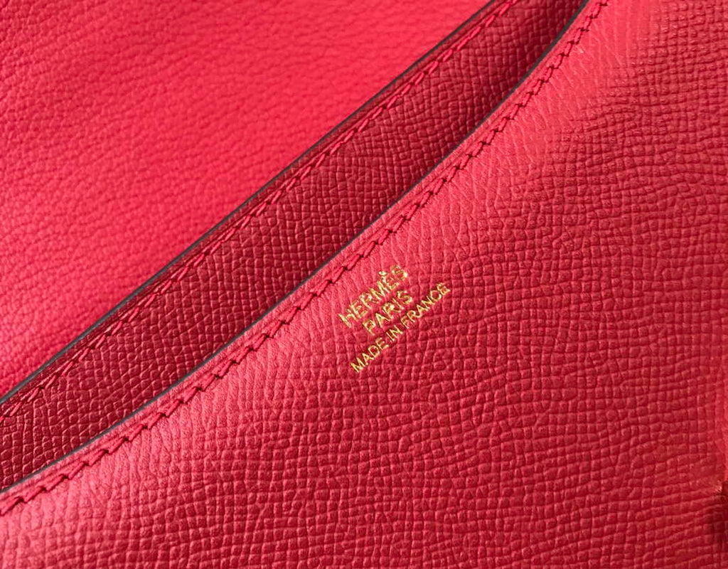 Hermes Constance Cross Body Bag Epsom Leather Gold H28411