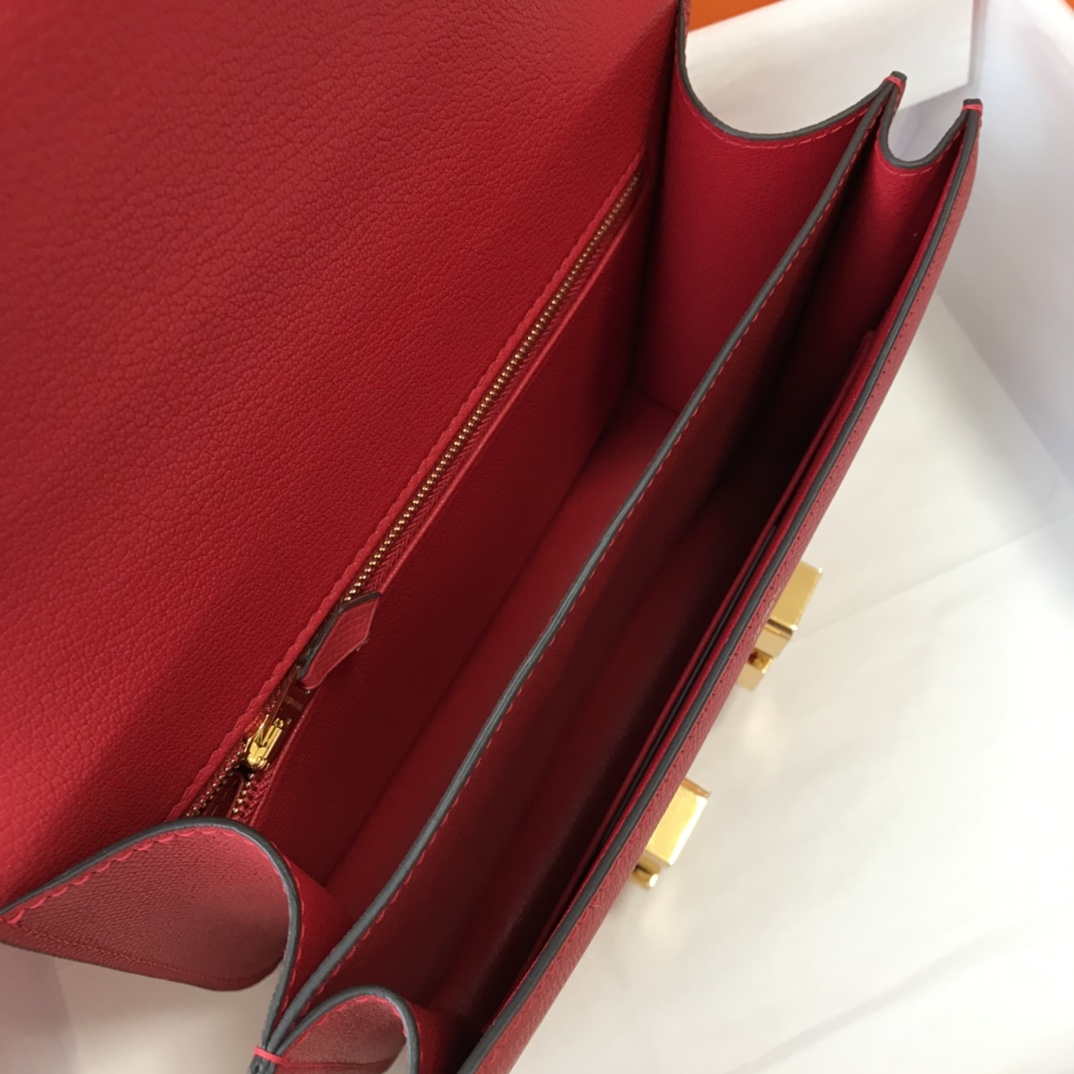 Hermes Constance Cross Body Bag Epsom Leather Gold H28411 - 18CM - View 9
