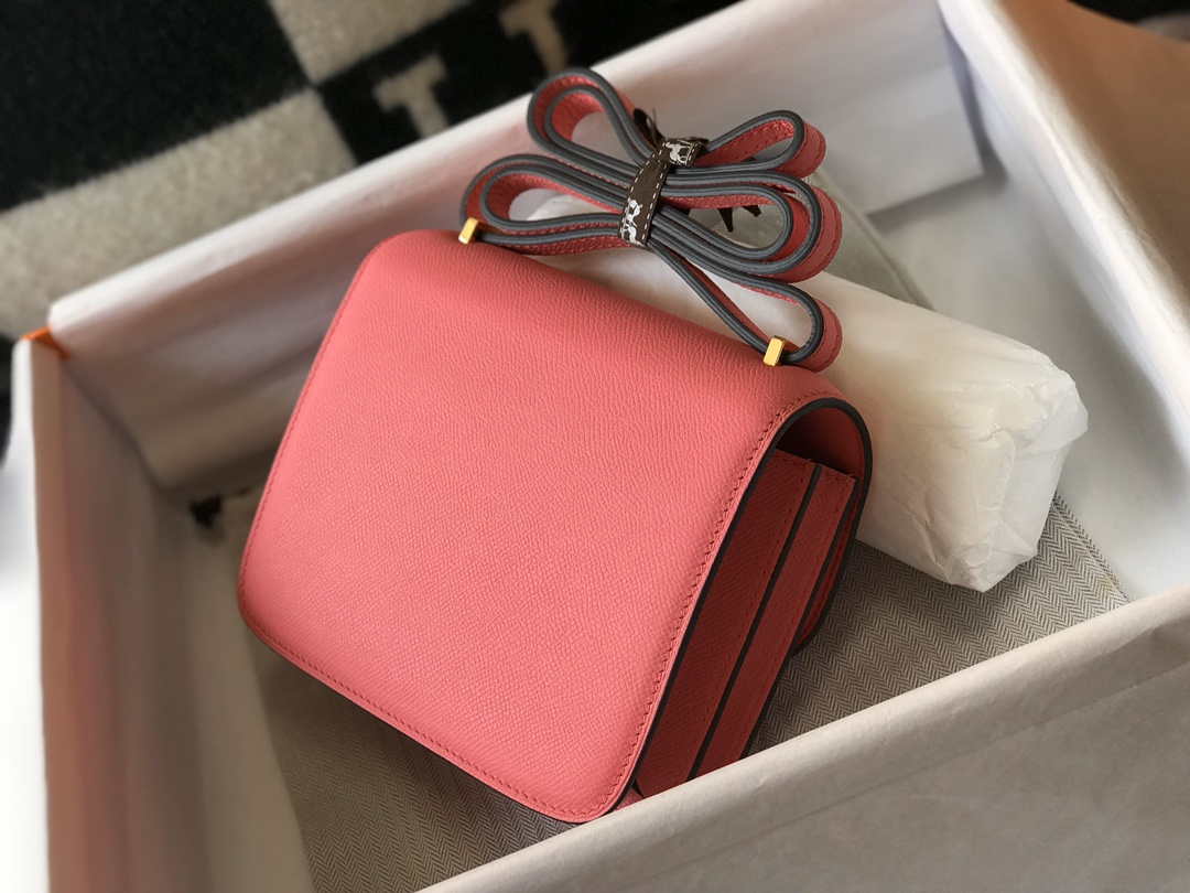 Hermes Constance Cross Body Bag Epsom Leather Gold H28412