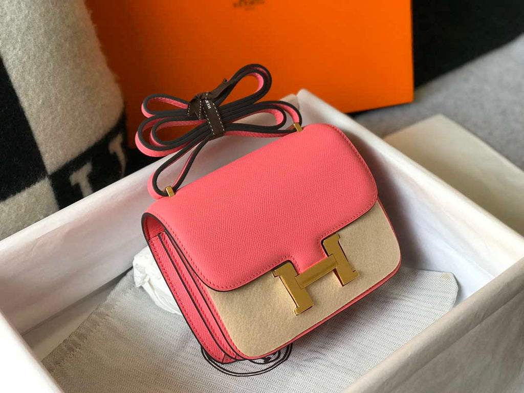 Hermes Constance Cross Body Bag Epsom Leather Gold H28412