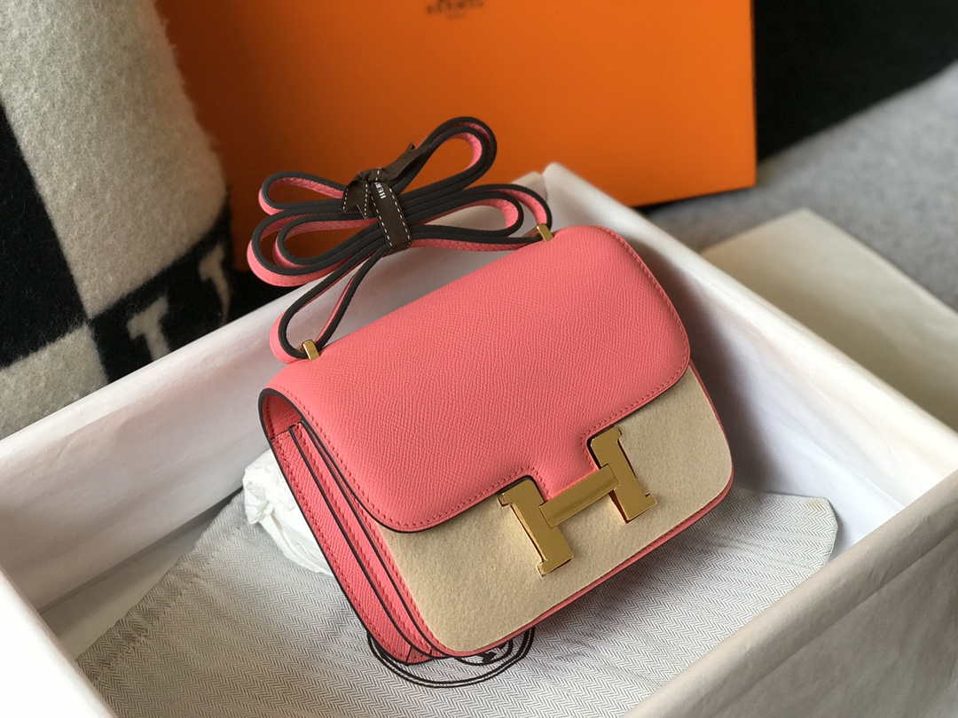 Hermes Constance Cross Body Bag Epsom Leather Gold H28412 - 18CM - View 4