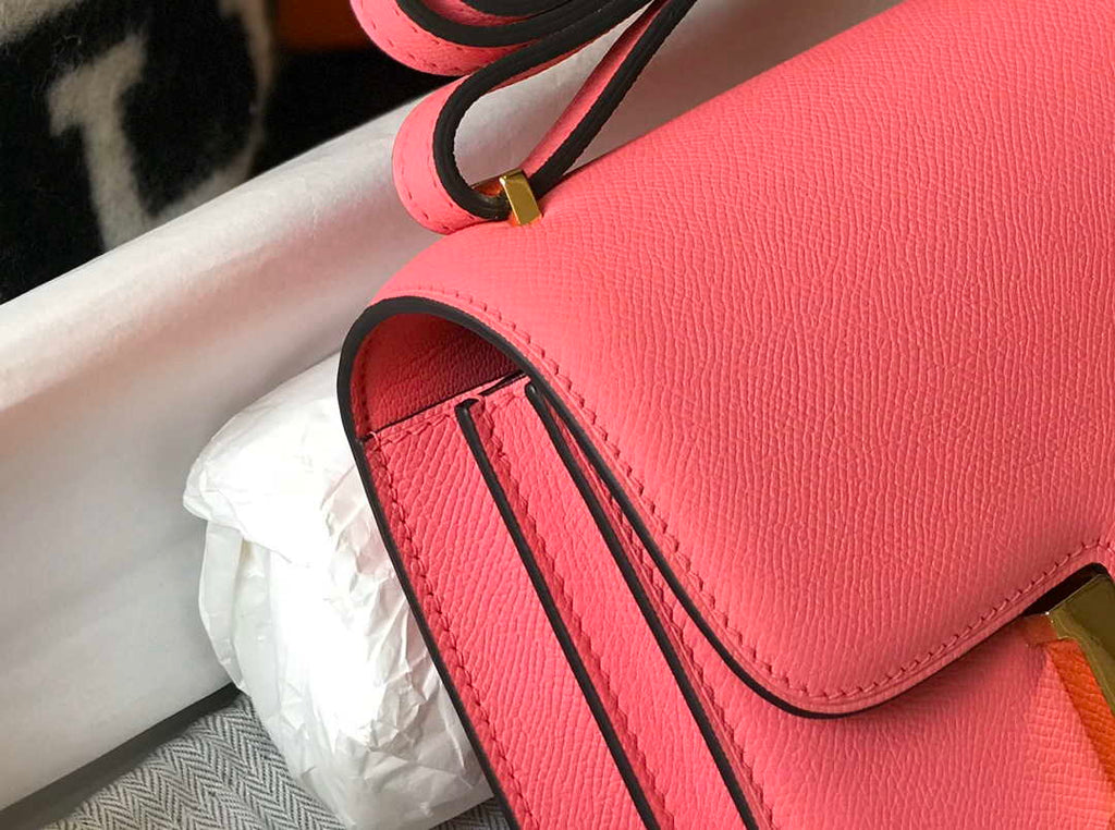 Hermes Constance Cross Body Bag Epsom Leather Gold H28412