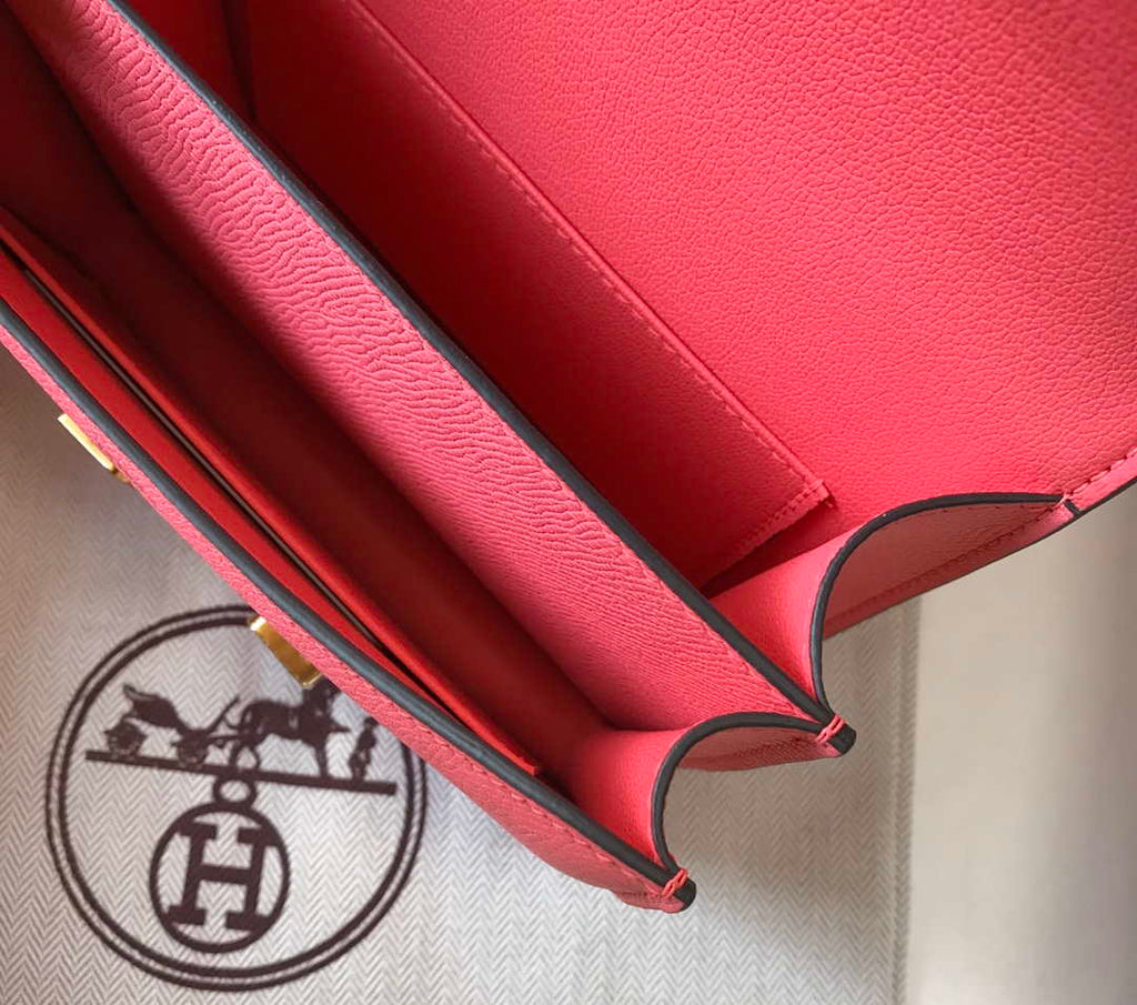 Hermes Constance Cross Body Bag Epsom Leather Gold H28412