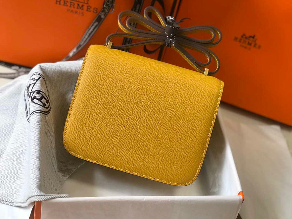 Hermes Constance Cross Body Bag Epsom Leather Gold H28413