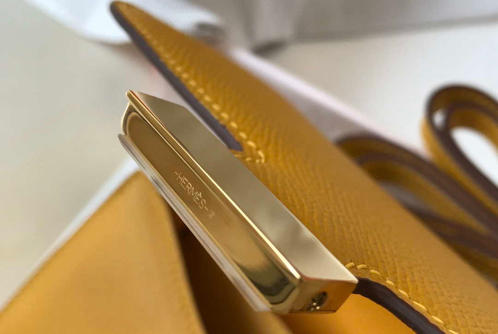 Hermes Constance Cross Body Bag Epsom Leather Gold H28413