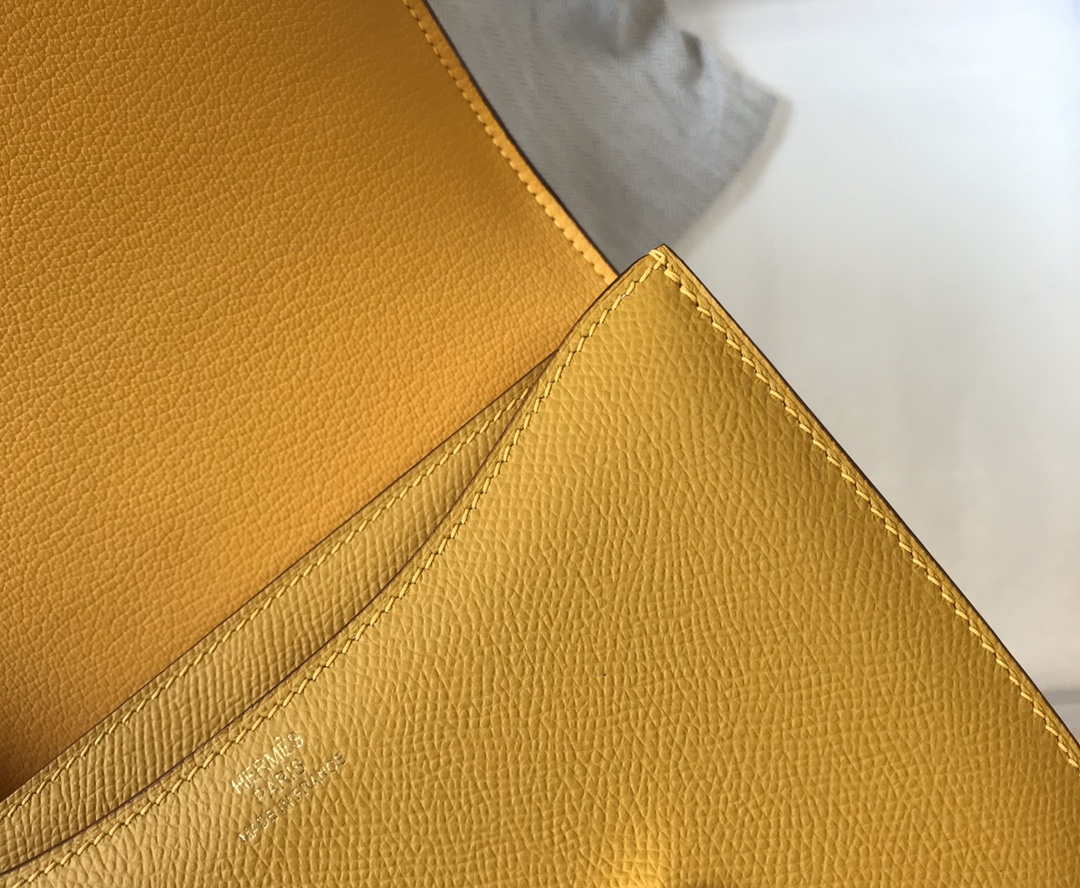 Hermes Constance Cross Body Bag Epsom Leather Gold H28413