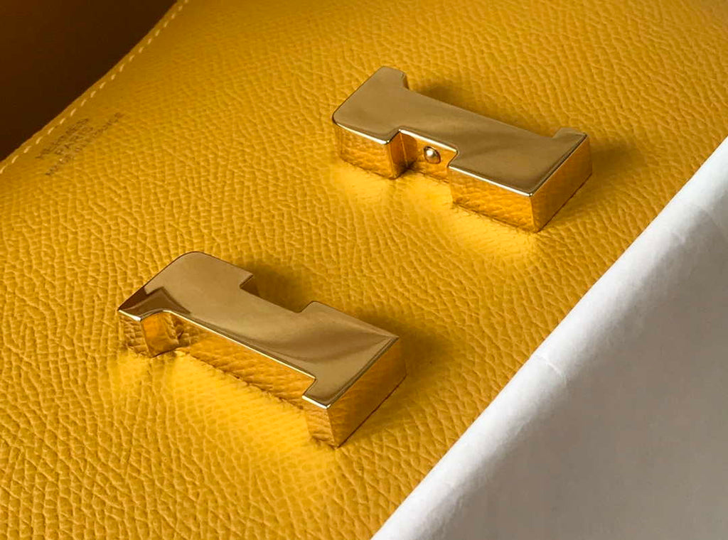 Hermes Constance Cross Body Bag Epsom Leather Gold H28413