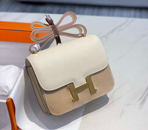 Hermes Constance Cross Body Bag Epsom Leather Gold H28414 - 18CM - View 1