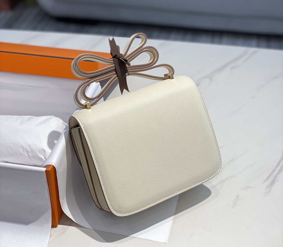 Hermes Constance Cross Body Bag Epsom Leather Gold H28414