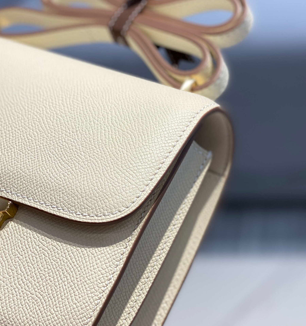 Hermes Constance Cross Body Bag Epsom Leather Gold H28414