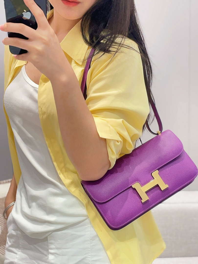Hermes Constance Elan Bag Epsom Leather H28812 - Gold - View 1
