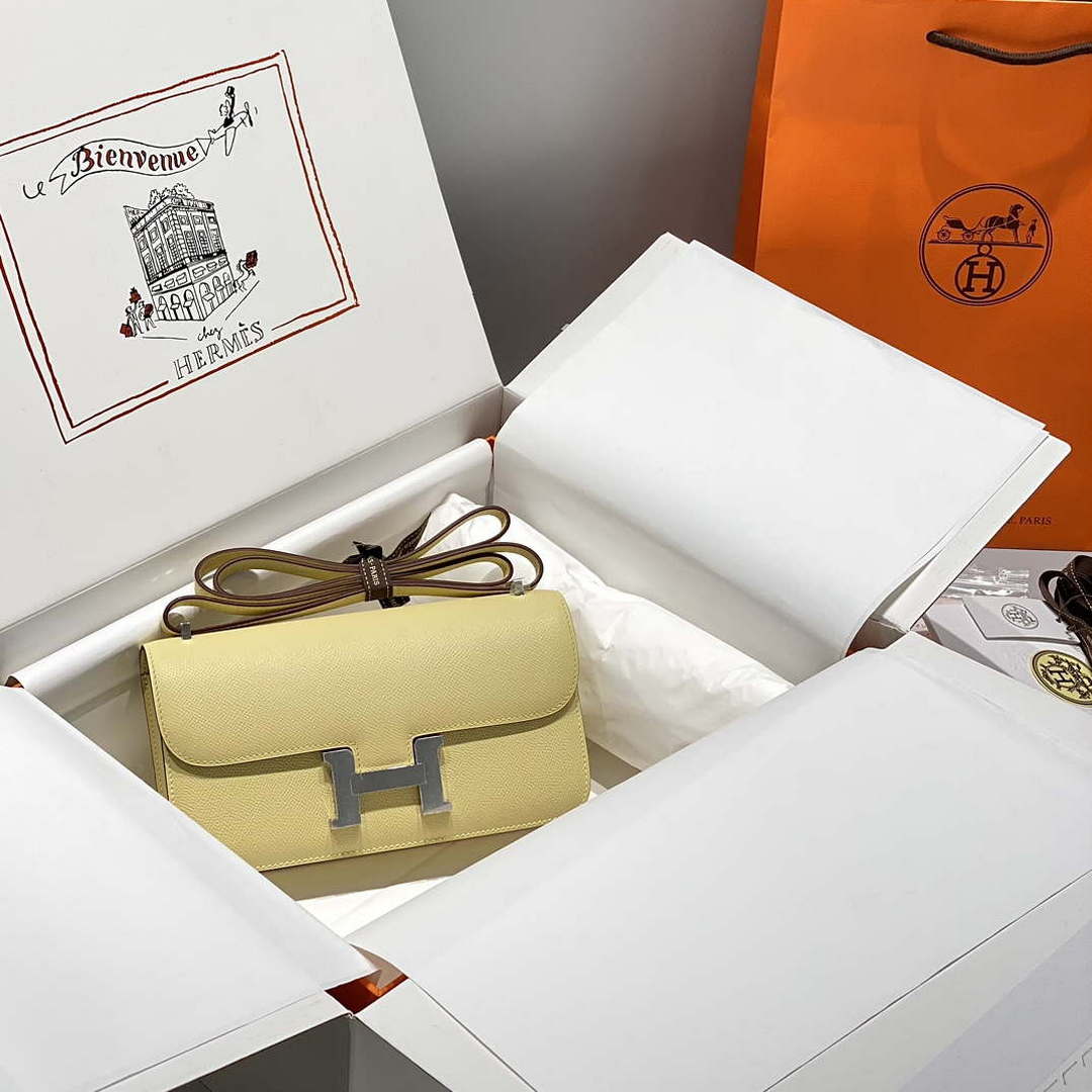 Hermes Constance Long to Go Wallet Bag Epsom Leather H28703 - Gold - View 1