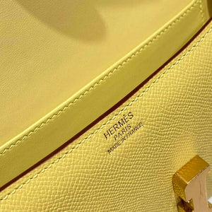 Hermes Constance Long to Go Wallet Bag Epsom Lemon Yellow Leather H28707 - Gold - View 5