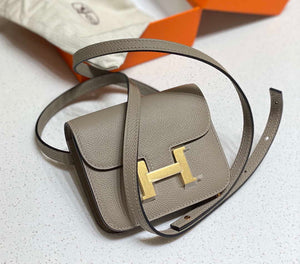 Hermes Constance Mini Cross Body Bag Epsom Leather Gold H28421 - Default Title - View 3