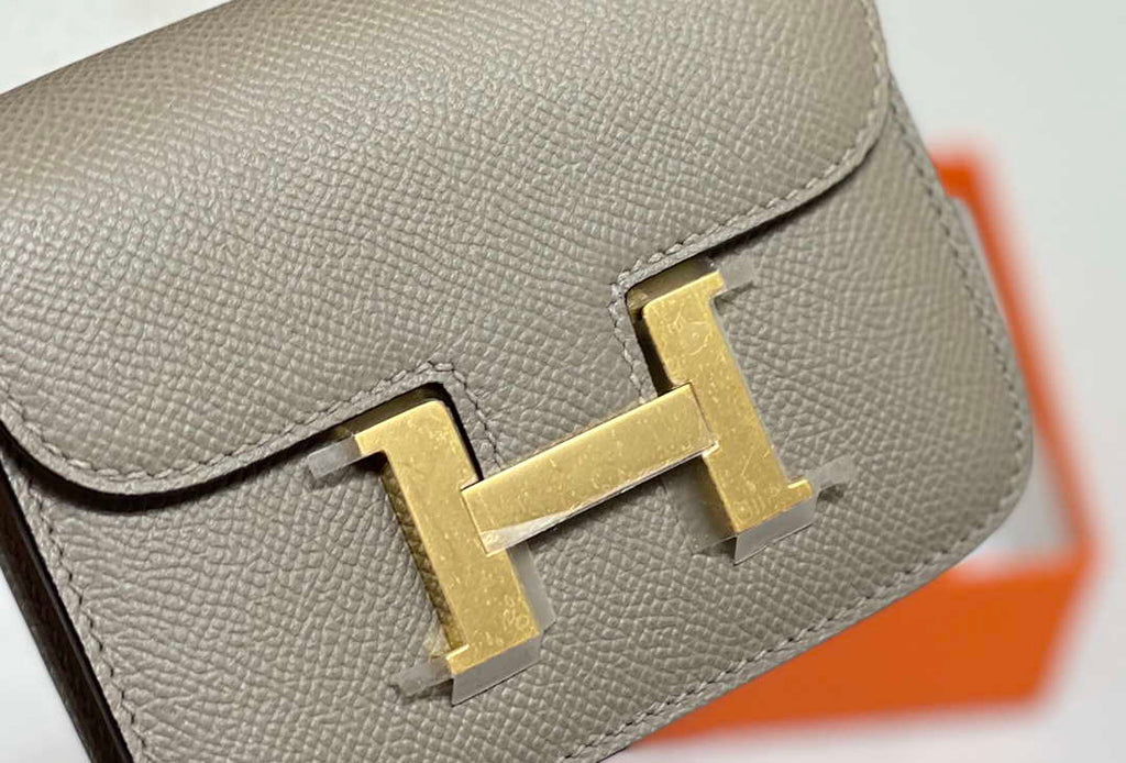 Hermes Constance Mini Cross Body Bag Epsom Leather Gold H28421