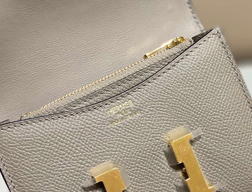 Hermes Constance Mini Cross Body Bag Epsom Leather Gold H28421