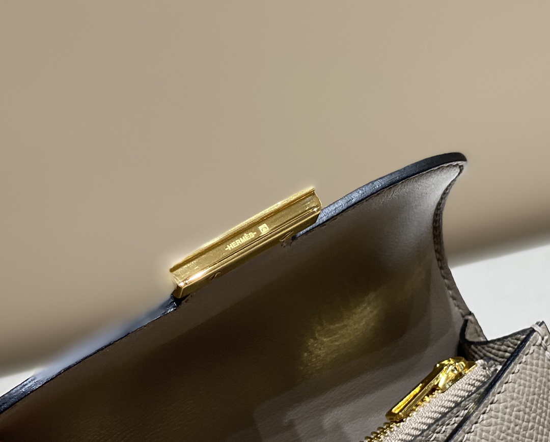 Hermes Constance Mini Cross Body Bag Epsom Leather Gold H28421
