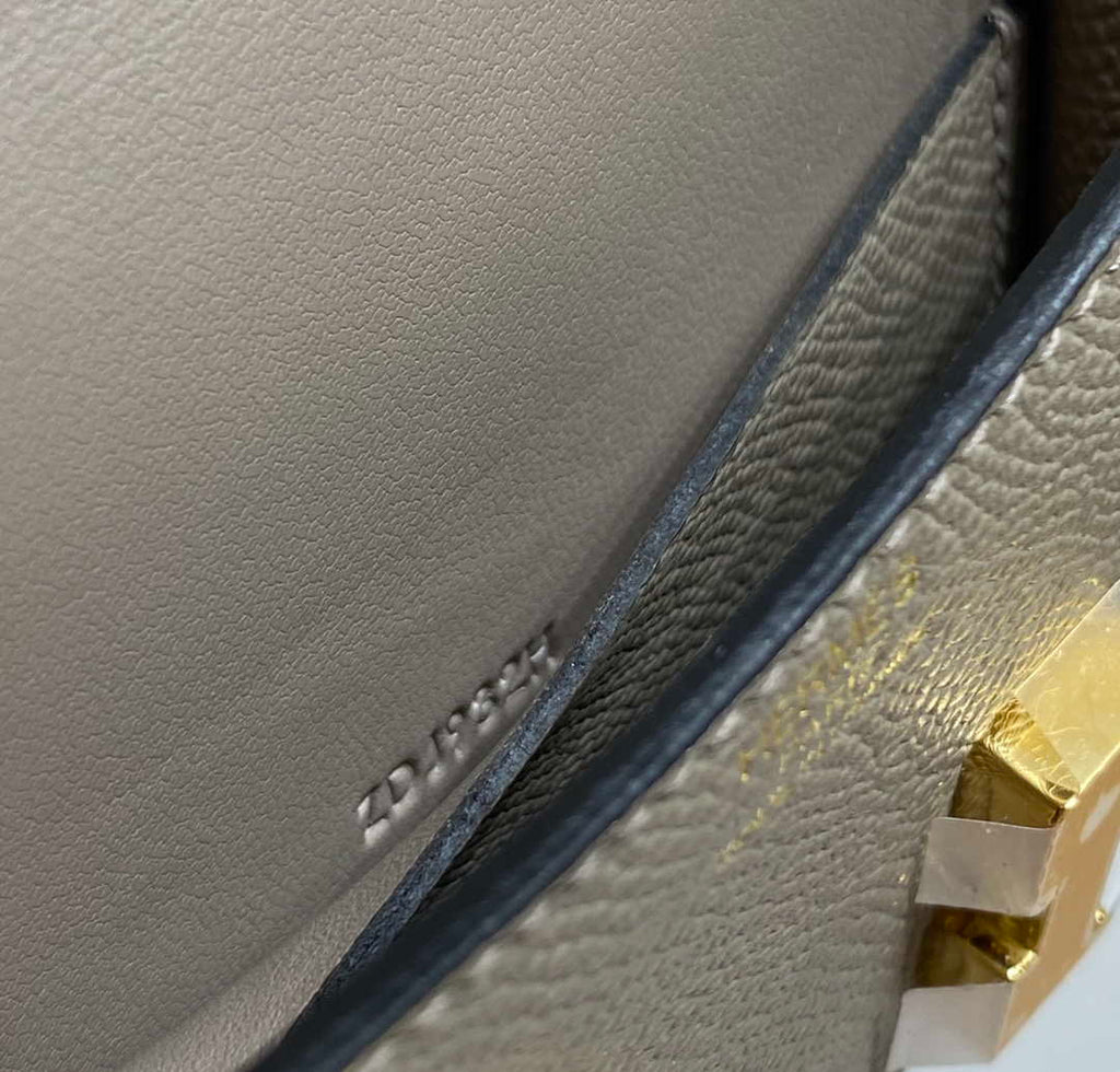 Hermes Constance Mini Cross Body Bag Epsom Leather Gold H28421