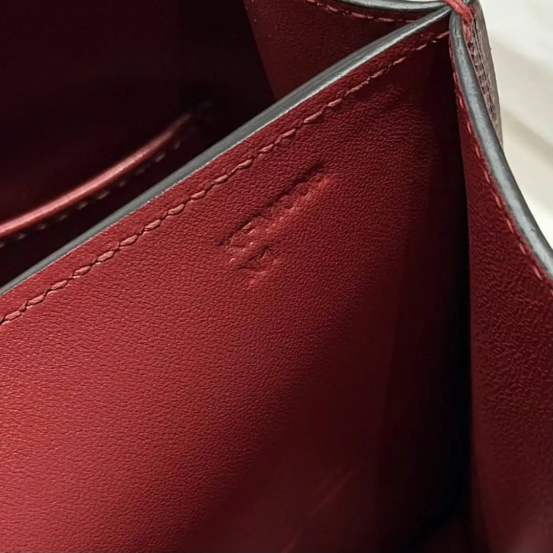 Hermes Constance Shoulder Bags Box Leather Silver H28500