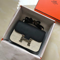 Hermes Constance Shoulder Bags Epsom Leather Silver H28416 - 18CM - View 1