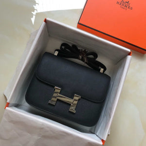 Hermes Constance Shoulder Bags Epsom Leather Silver H28416 - 18CM - View 2