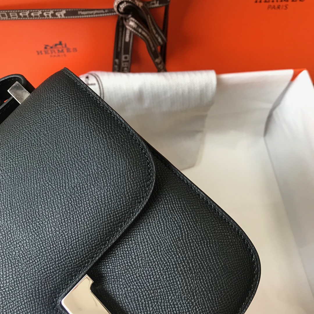 Hermes Constance Shoulder Bags Epsom Leather Silver H28416 - 18CM - View 6