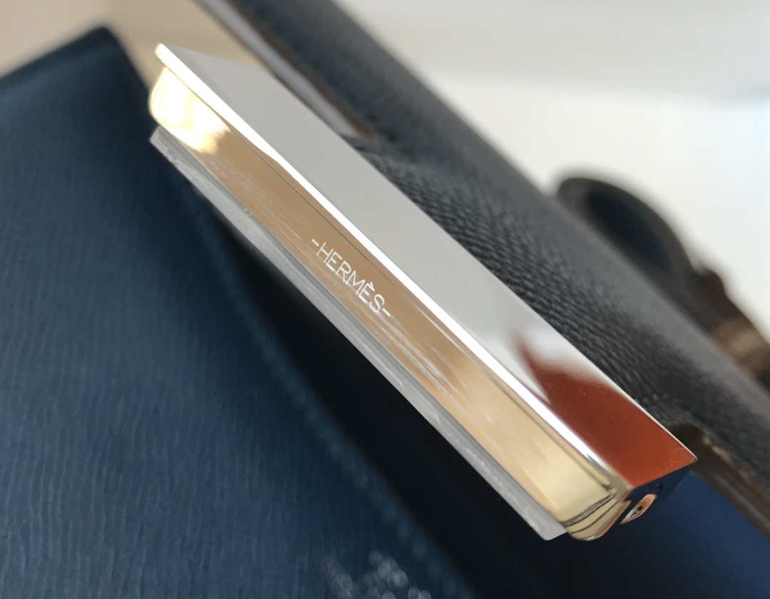 Hermes Constance Shoulder Bags Epsom Leather Silver H28417