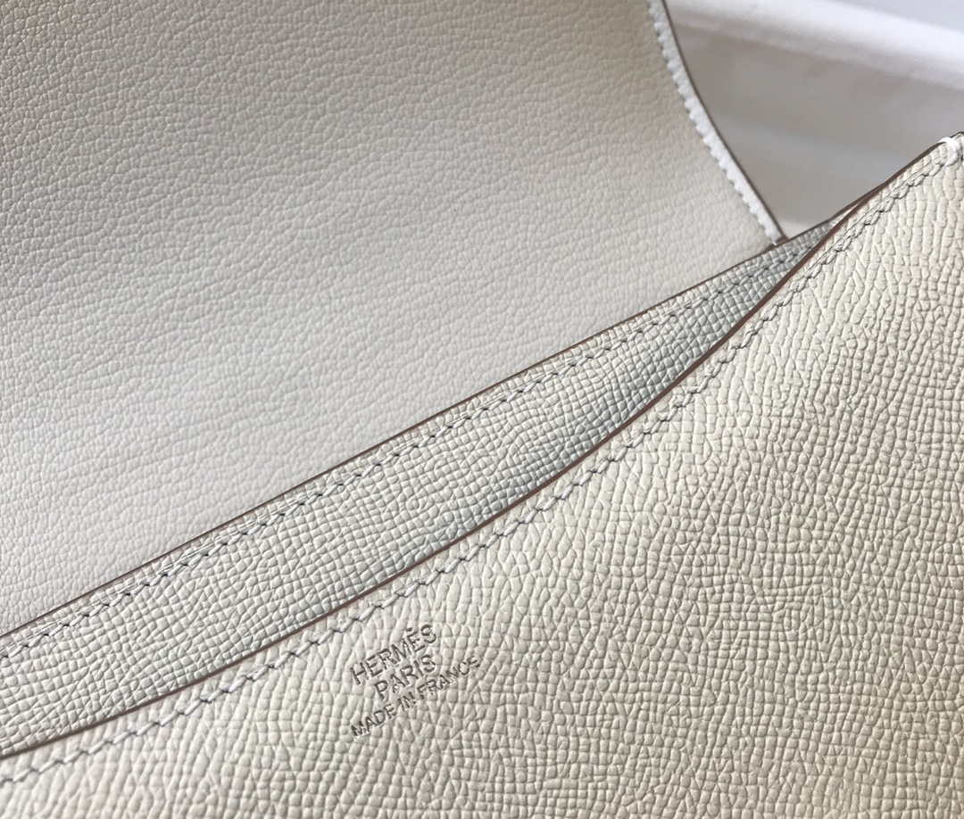 Hermes Constance Shoulder Bags Epsom Leather Silver H28419