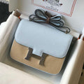Hermes Constance Shoulder Bags Epsom Leather Silver H28420 - 18CM - View 1