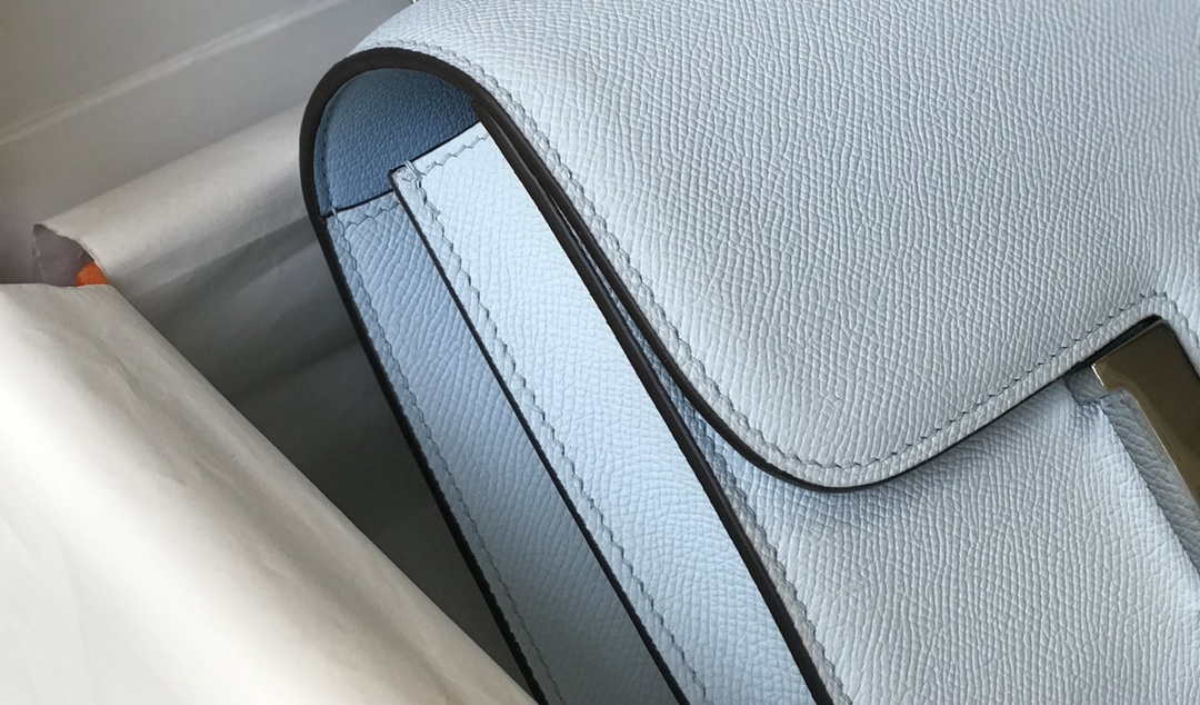 Hermes Constance Shoulder Bags Epsom Leather Silver H28420 - 18CM - View 4