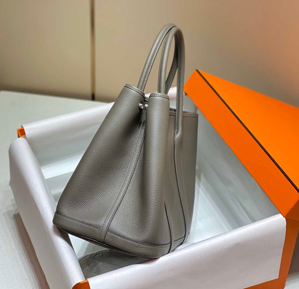 Hermes Dark Gray Togo Medium Garden Party 36cm Bag H239059