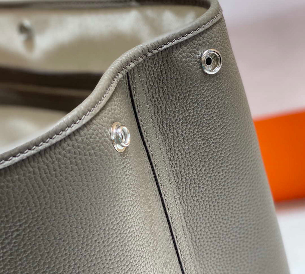 Hermes Dark Gray Togo Medium Garden Party 36cm Bag H239059