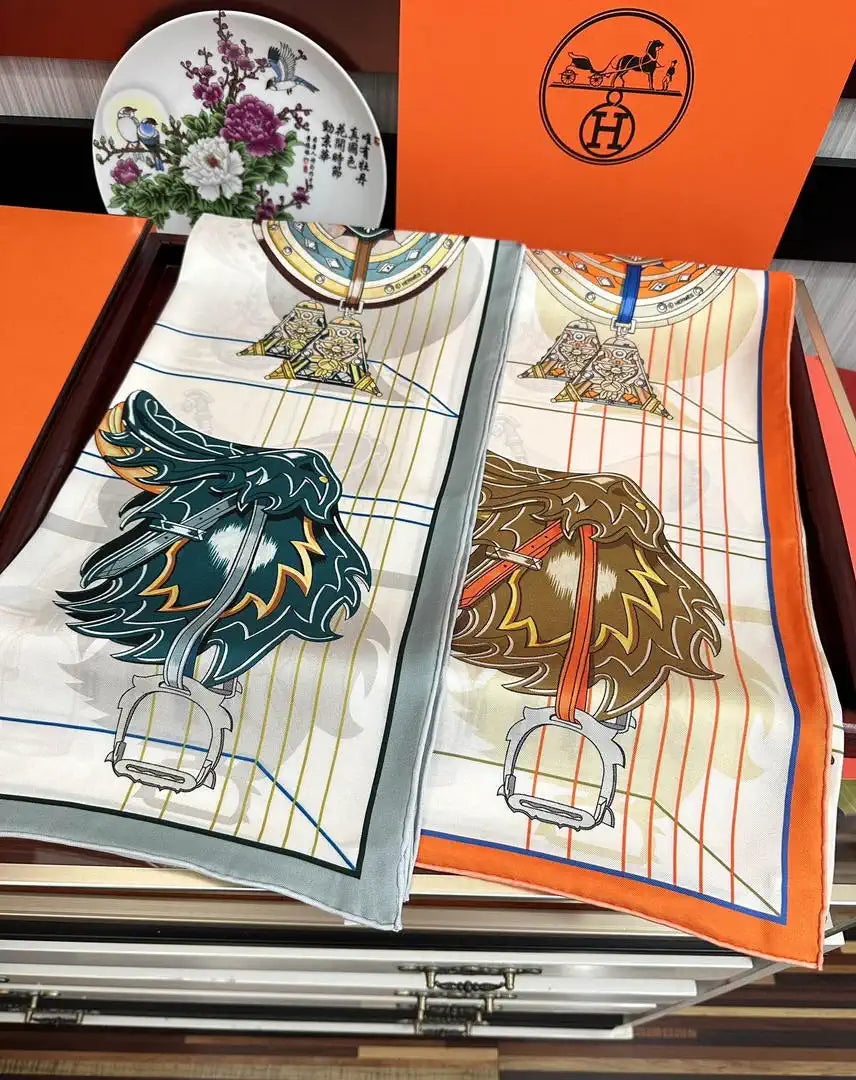 Hermes Dressage Tressage Scarves Fashion 90 Scarf H22820