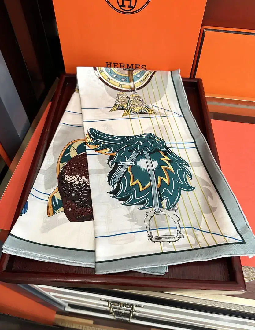 Hermes Dressage Tressage Scarves Fashion 90 Scarf H22820