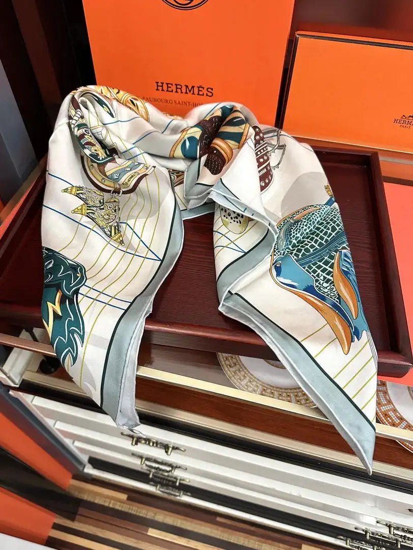 Hermes Dressage Tressage Scarves Fashion 90 Scarf H22820