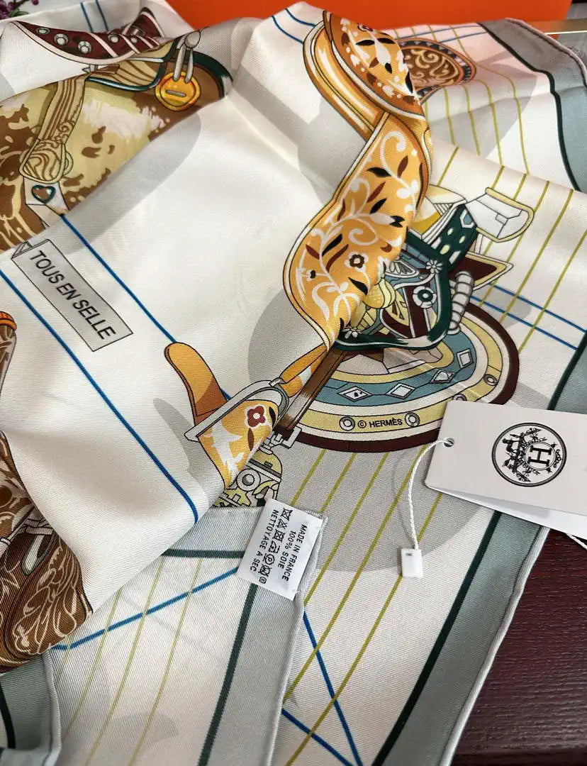 Hermes Dressage Tressage Scarves Fashion 90 Scarf H22820