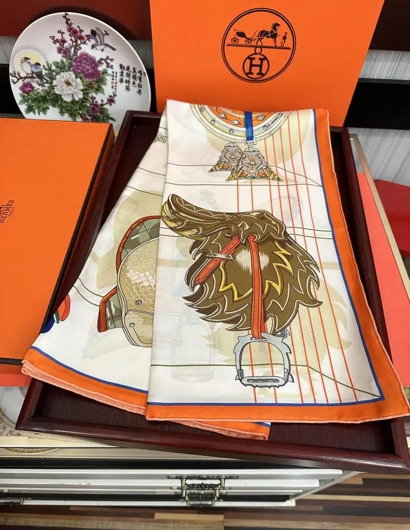 Hermes Dressage Tressage Scarves Fashion 90 Scarf H22821