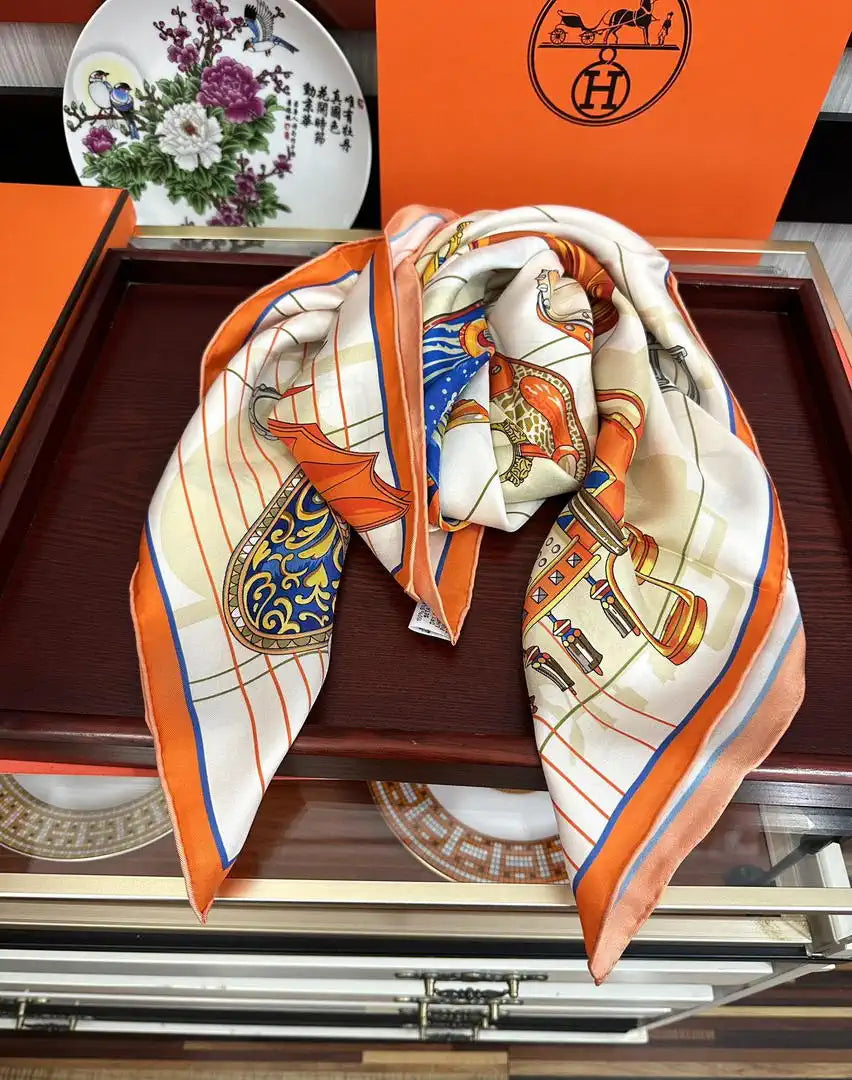 Hermes Dressage Tressage Scarves Fashion 90 Scarf H22821