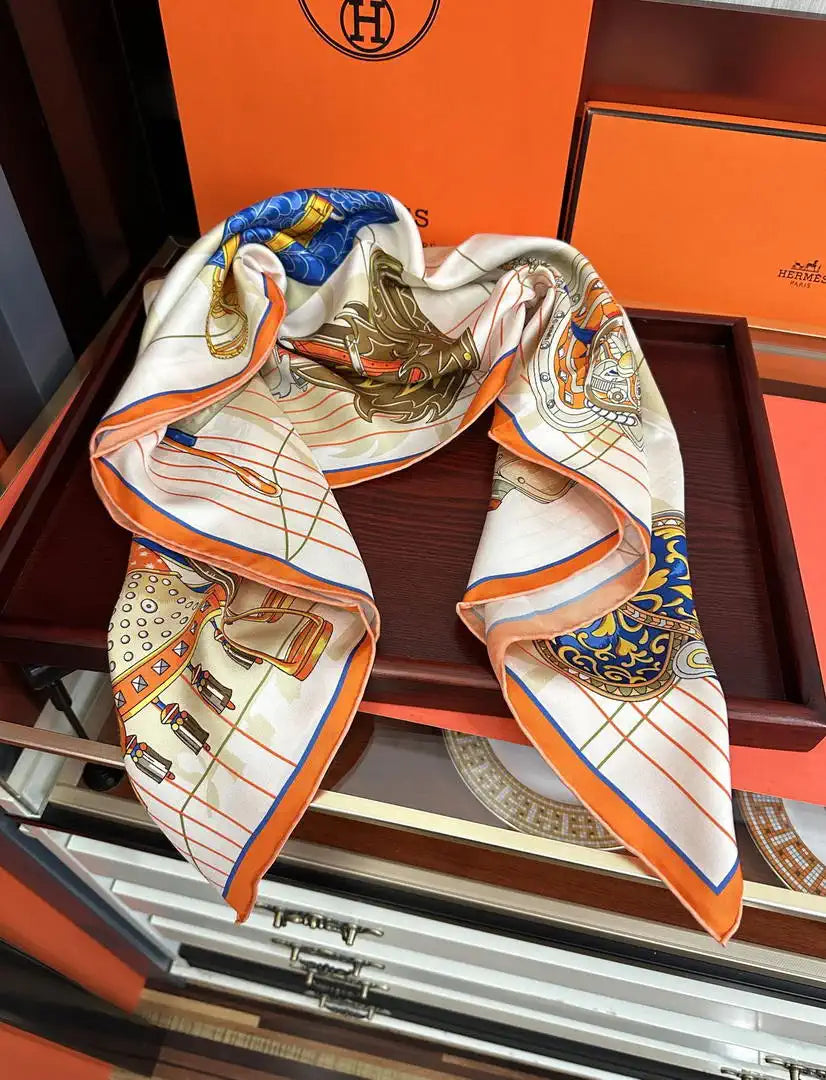 Hermes Dressage Tressage Scarves Fashion 90 Scarf H22821